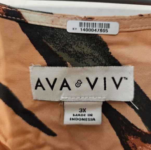 Sleeveless Tie Waist Dress- Peach Floral - Picture 3 of 5